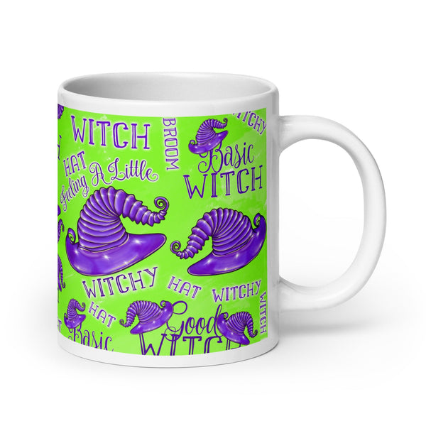 Halloween Witch Vibes White glossy mug - 20 oz - ArtyKoala