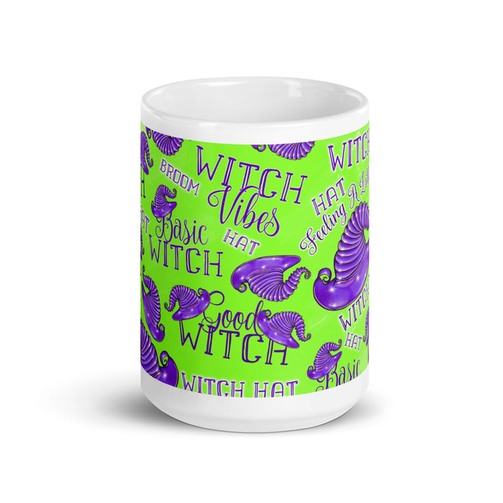 Halloween Witch Vibes White glossy mug - 11 oz - ArtyKoala