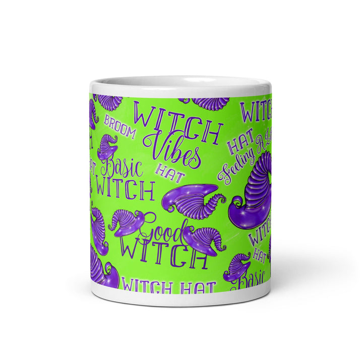 Halloween Witch Vibes White glossy mug - 11 oz - ArtyKoala