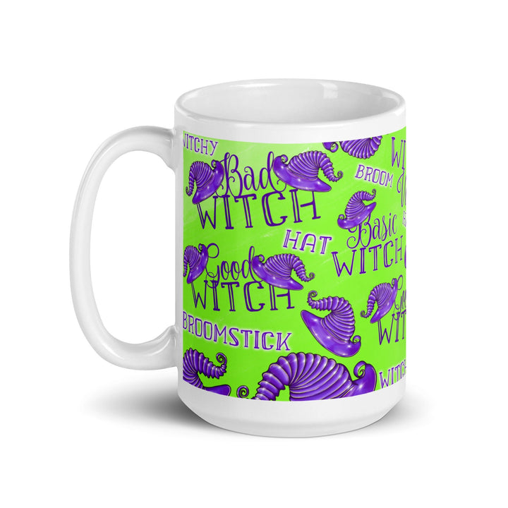 Halloween Witch Vibes White glossy mug - 11 oz - ArtyKoala