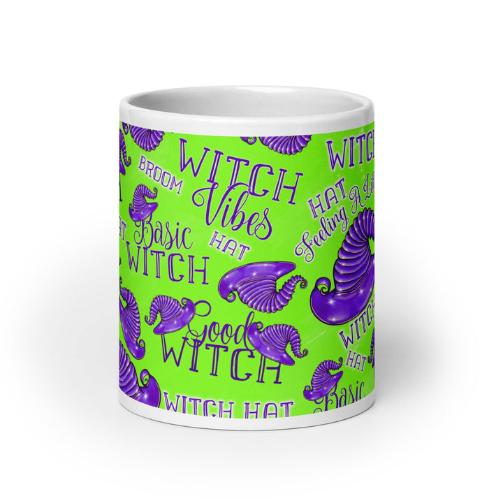 Halloween Witch Vibes White glossy mug - 11 oz - ArtyKoala