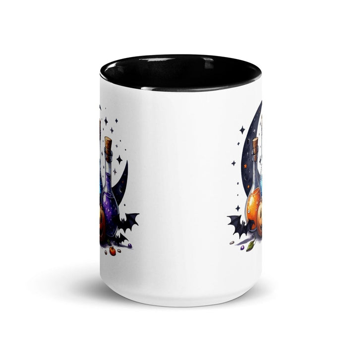 Halloween With Potion Colorful Print Mug - Black - 15 oz - ArtyKoala