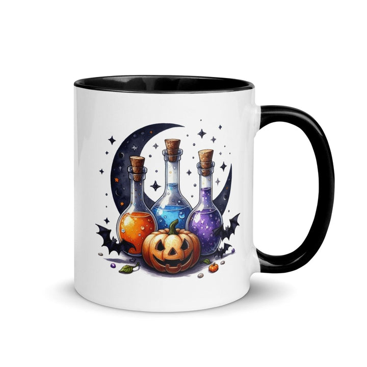 Halloween With Potion Colorful Print Mug - Black - 11 oz - ArtyKoala