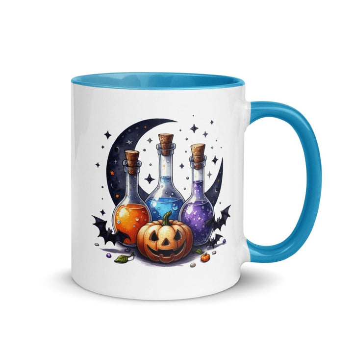 Halloween With Potion Colorful Print Mug - Blue - 11 oz - ArtyKoala