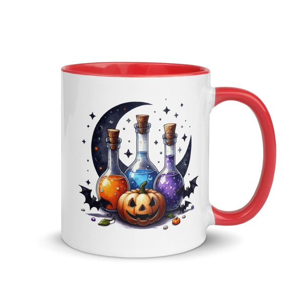 Halloween With Potion Colorful Print Mug - Red - 11 oz - ArtyKoala