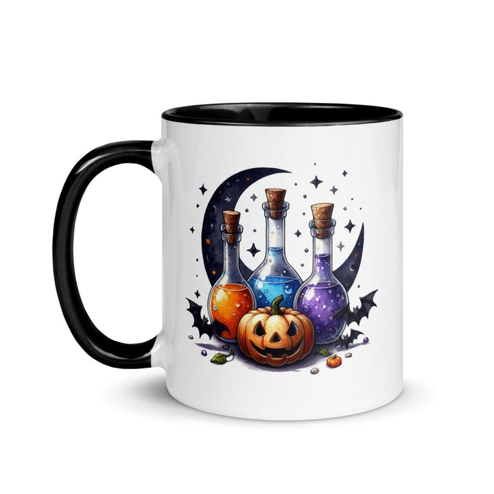 Halloween With Potion Colorful Print Mug - Black - 11 oz - ArtyKoala