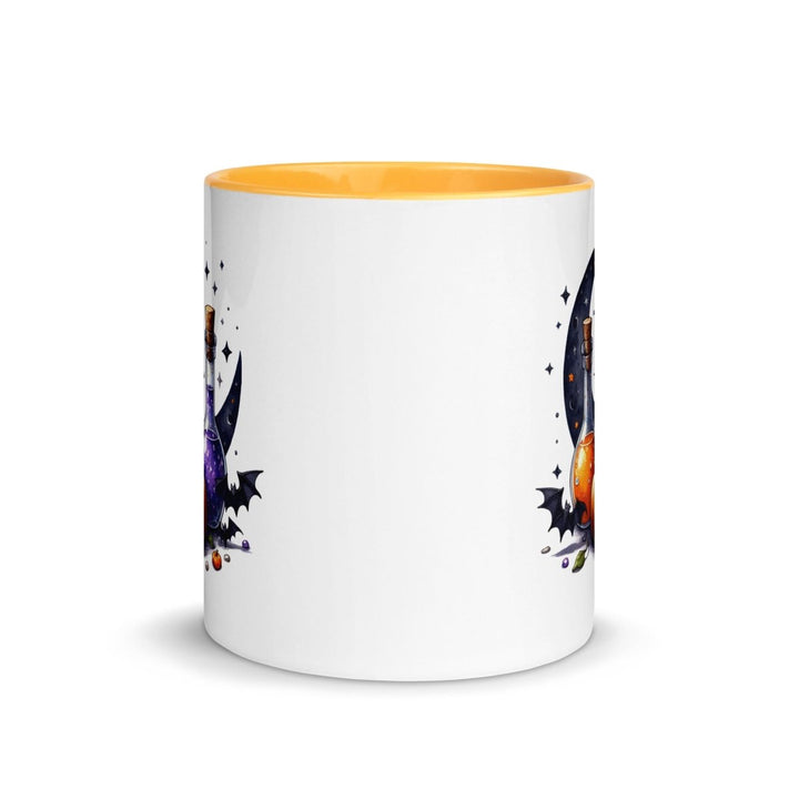 Halloween With Potion Colorful Print Mug - Golden Yellow - 11 oz - ArtyKoala