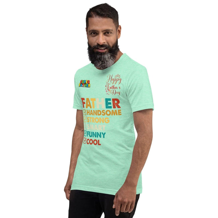 Handsome Dad Graphic Tee - Heather Mint - S - ArtyKoala