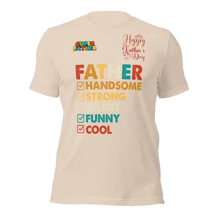 Handsome Dad Graphic Tee - Soft Cream - S - ArtyKoala
