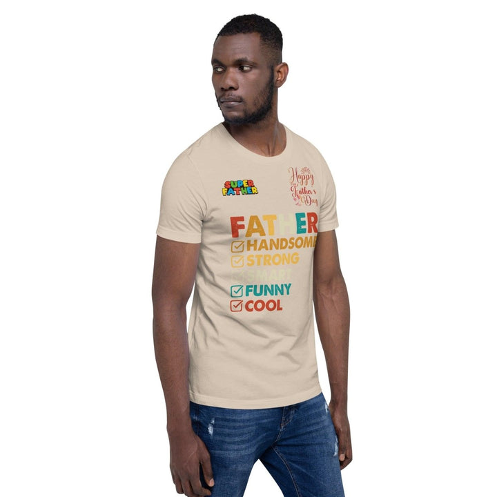 Handsome Dad Graphic Tee - Soft Cream - S - ArtyKoala