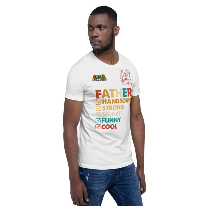 Handsome Dad Graphic Tee - White - S - ArtyKoala