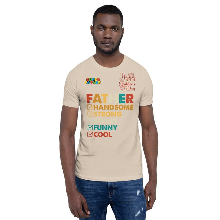Handsome Dad Graphic Tee - Soft Cream - S - ArtyKoala