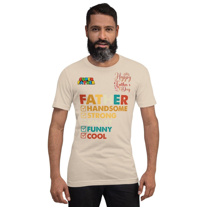 Handsome Dad Graphic Tee - Soft Cream - S - ArtyKoala