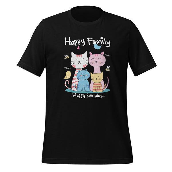 Happy Family Premium Unisex T-shirt - Black / S - ArtyKoala