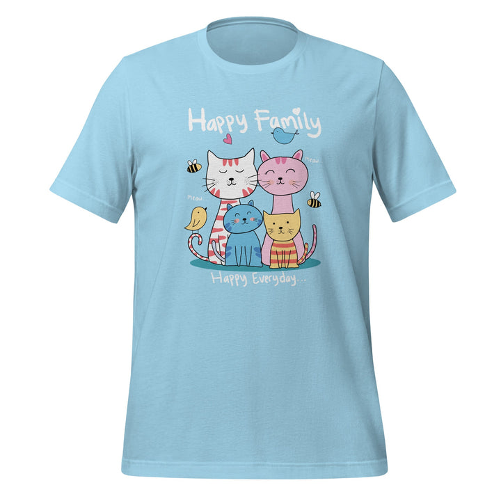 Happy Family Premium Unisex T-shirt - Ocean Blue / S - ArtyKoala