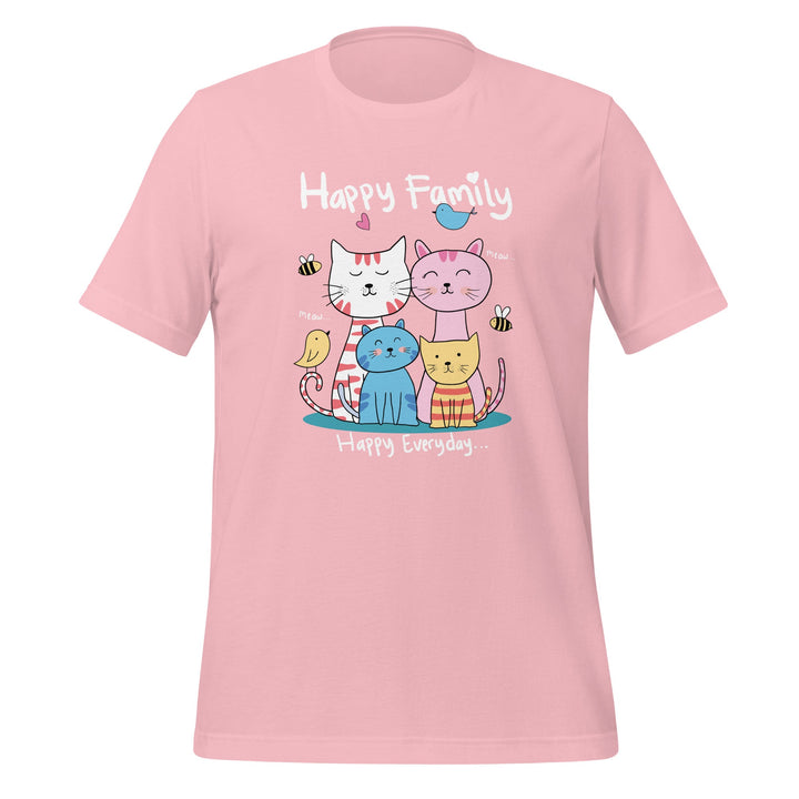 Happy Family Premium Unisex T-shirt - Pink / S - ArtyKoala