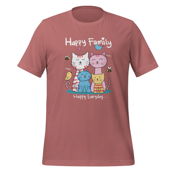 Happy Family Premium Unisex T-shirt - Mauve / S - ArtyKoala