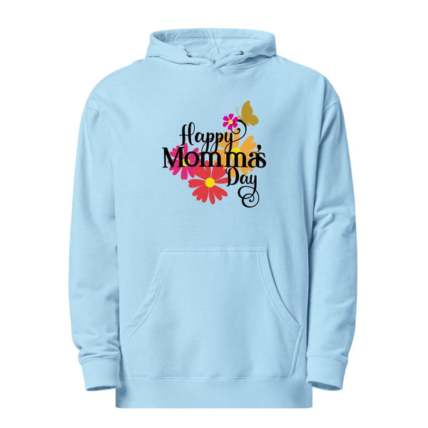 Happy Momma's Day Graphic Hoodie - Blue Aqua - S - ArtyKoala