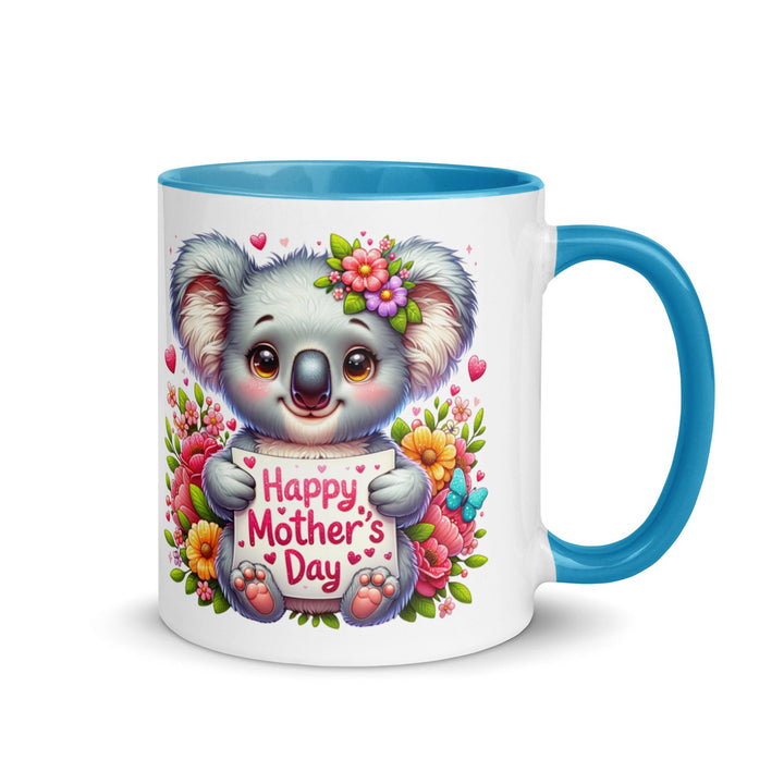 Happy Mother's Day Mug with Color Inside - Blue / 11 oz - ArtyKoala