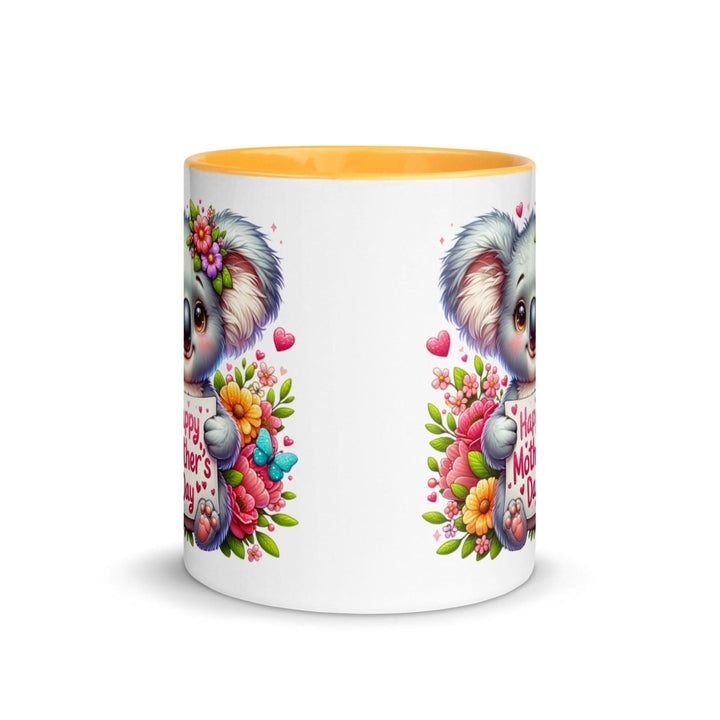 Happy Mother's Day Colorful Print Mug - Golden Yellow - 11 oz - ArtyKoala