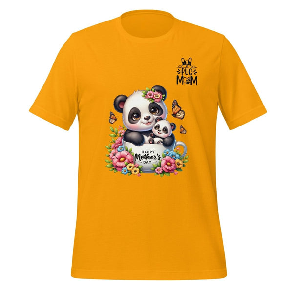 Happy Mother's Day Pug Mom Graphic Tee - Gold - S - ArtyKoala