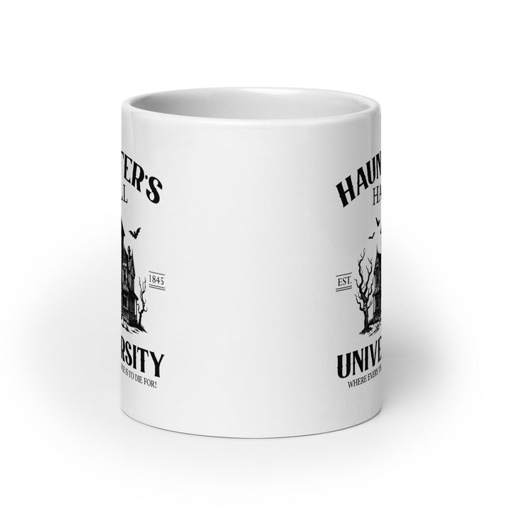 Haunter's Hall University White glossy mug - 11 oz - ArtyKoala