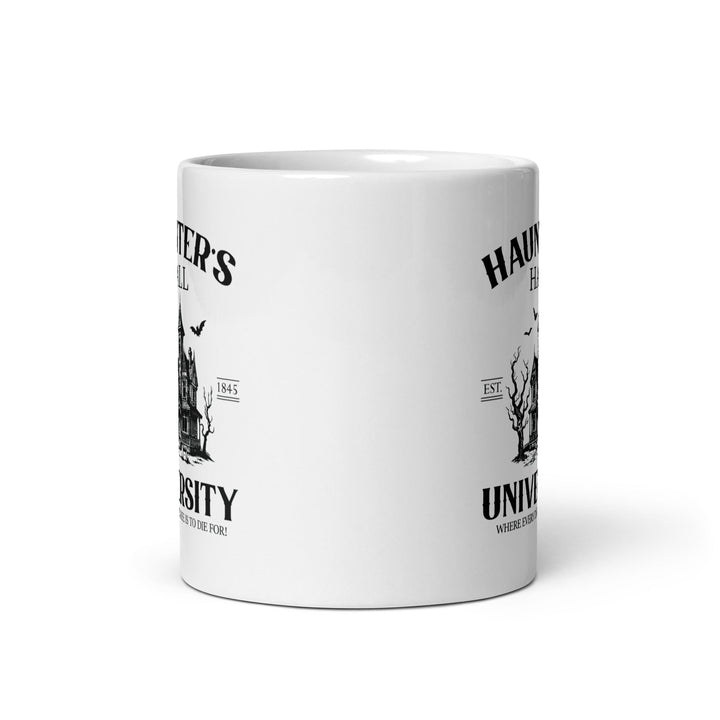 Haunter's Hall University White glossy mug - 11 oz - ArtyKoala