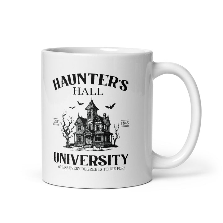 Haunter's Hall University White glossy mug - 11 oz - ArtyKoala