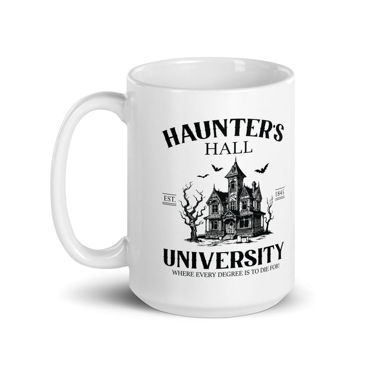 Haunter's Hall University White glossy mug - 11 oz - ArtyKoala