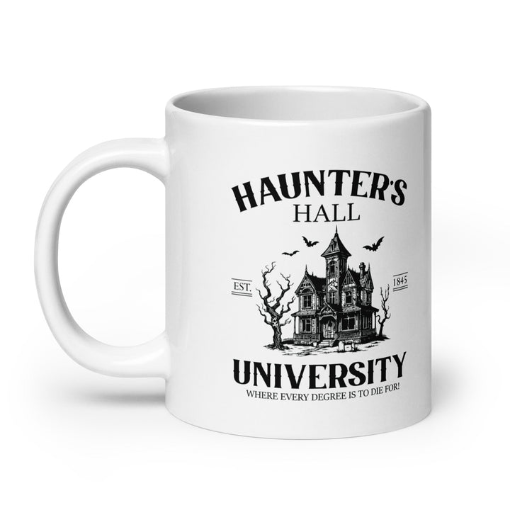 Haunter's Hall University White glossy mug - 11 oz - ArtyKoala