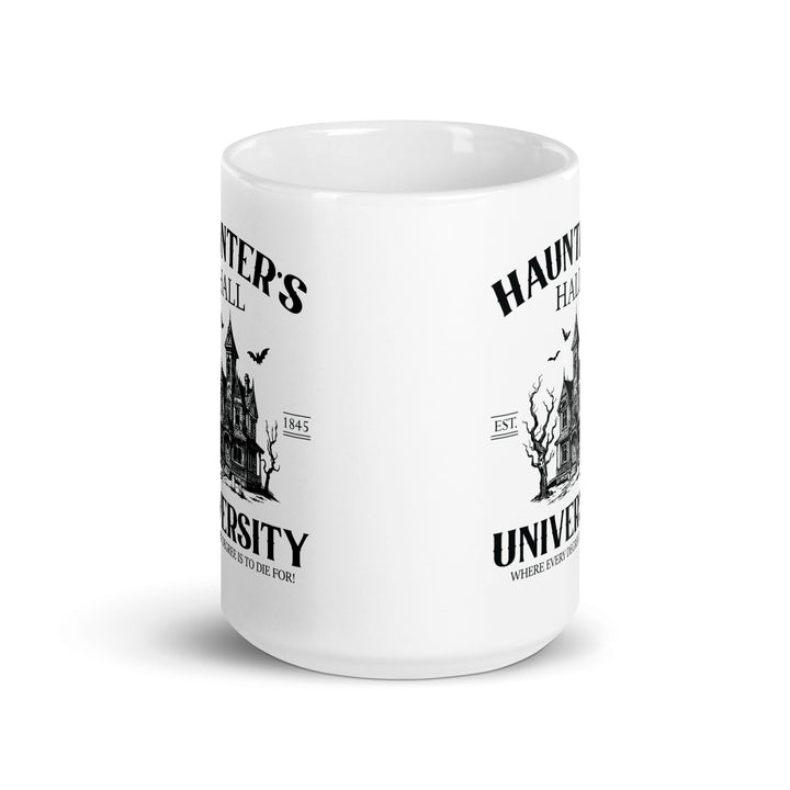 Haunter's Hall University White glossy mug - 11 oz - ArtyKoala