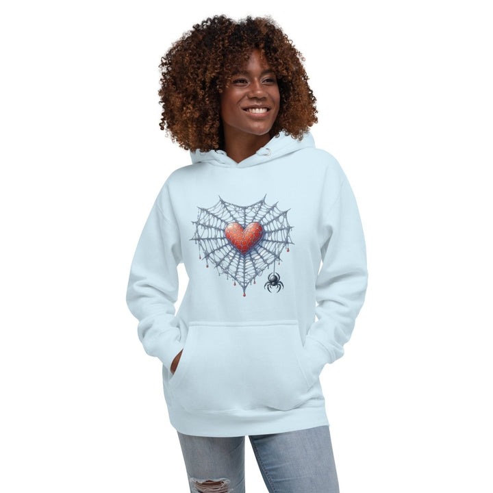 Heart Closed to Love Graphic Hoodie - Sky Blue - S - ArtyKoala