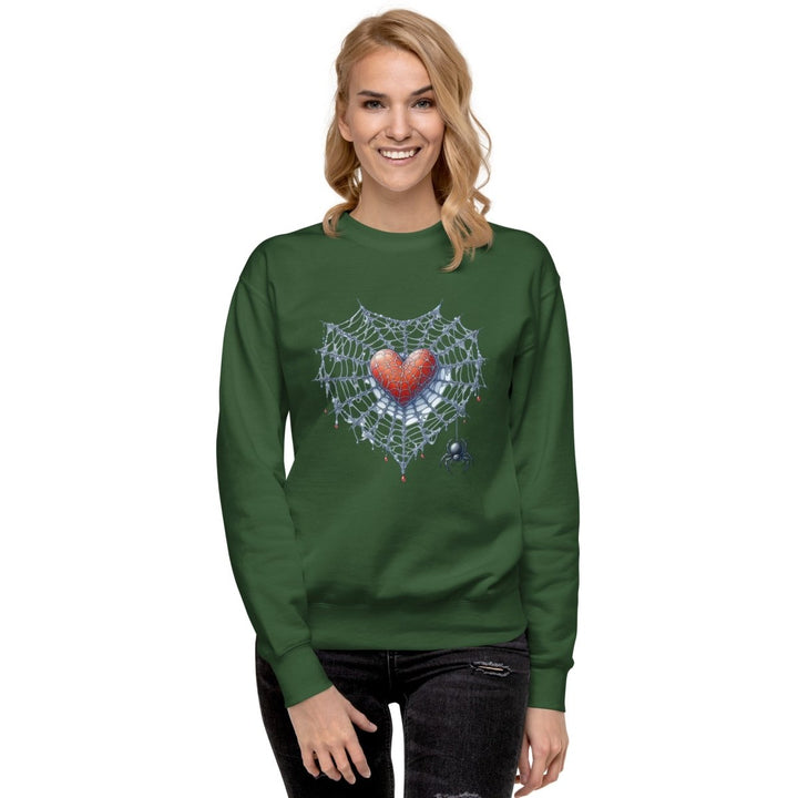 Heart Closed to Love Graphic Sweatshirt - Forest Green - S - ArtyKoala