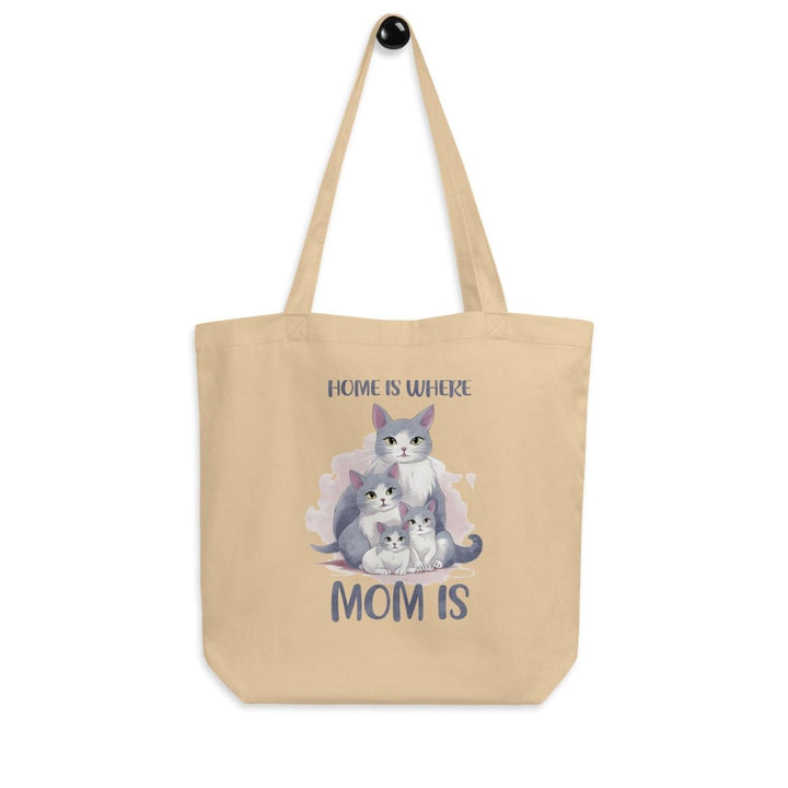 Home Is Where Mom Custom Tote Bag - Oyster - ArtyKoala