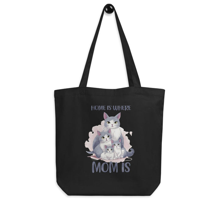 Home Is Where Mom Is Eco Tote Bag - Black - ArtyKoala