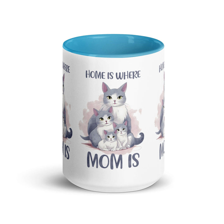 Home Is Where Mom Is Mug with Color Inside - ArtyKoala