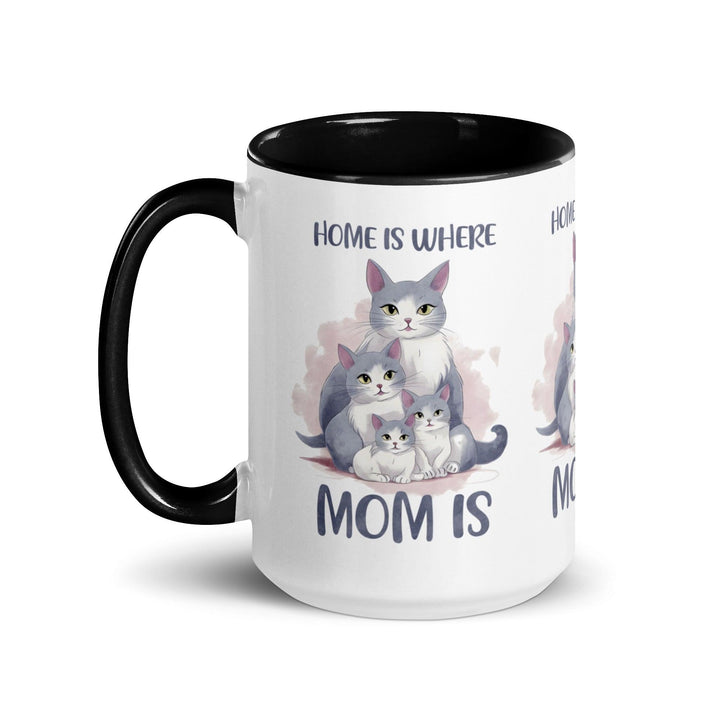 Home Is Where Mom Is Mug with Color Inside - ArtyKoala