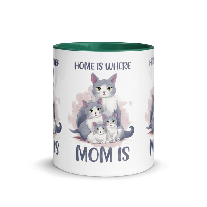 Home Is Where Mom Is Mug with Color Inside - ArtyKoala