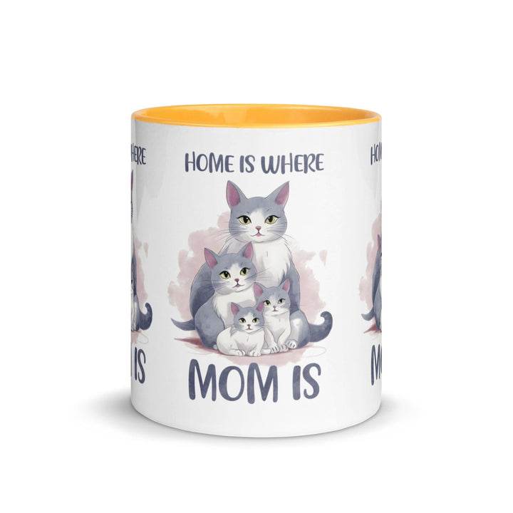 Home Is Where Mom Is Mug with Color Inside - ArtyKoala