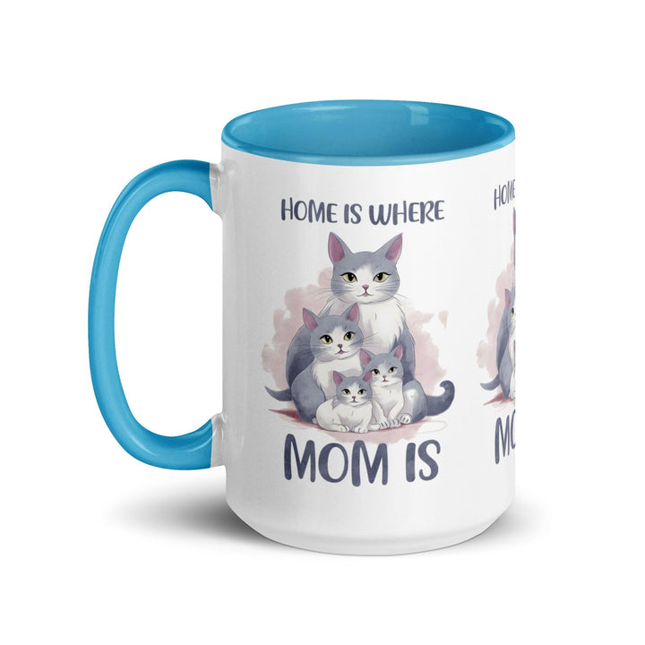 Home Is Where Mom Is Mug with Color Inside - ArtyKoala