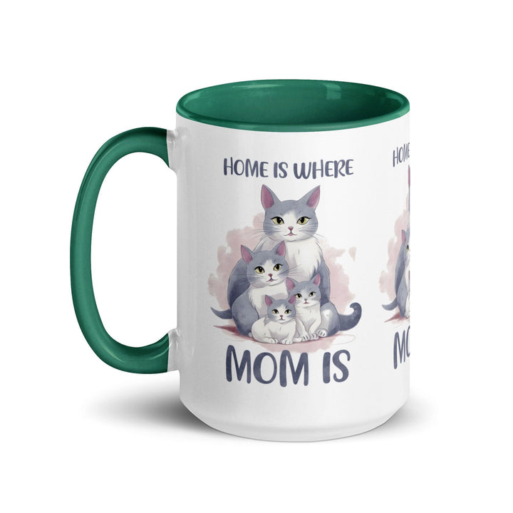 Home Is Where Mom Is Mug with Color Inside - ArtyKoala