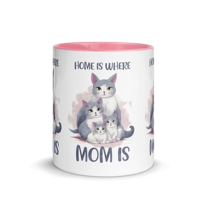 Home Is Where Mom Is Mug with Color Inside - ArtyKoala