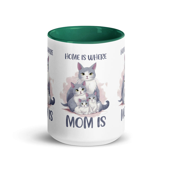 Home Is Where Mom Is Mug with Color Inside - ArtyKoala