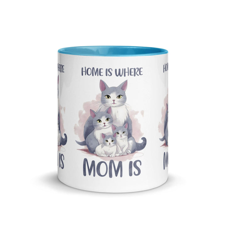 Home Is Where Mom Is Mug with Color Inside - ArtyKoala