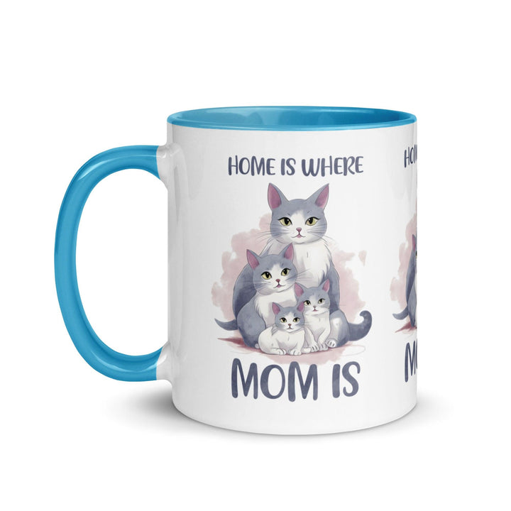 Home Is Where Mom Is Mug with Color Inside - ArtyKoala