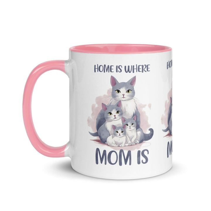 Home Is Where Mom Is Mug with Color Inside - ArtyKoala