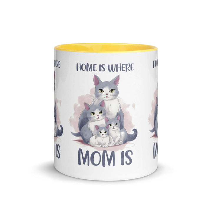 Home Is Where Mom Is Mug with Color Inside - ArtyKoala