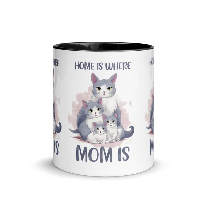 Home Is Where Mom Is Mug with Color Inside - ArtyKoala