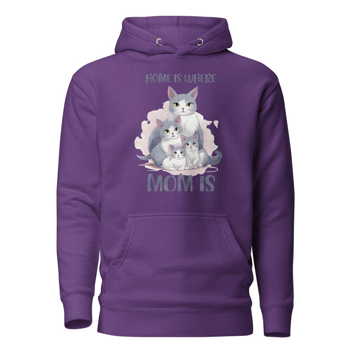 Home Is Where Mom Women Premium Hoodie - Purple / S - ArtyKoala