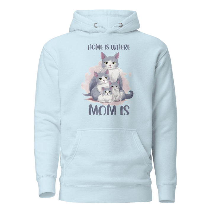 Home Is Where Mom Women Premium Hoodie - Sky Blue / S - ArtyKoala